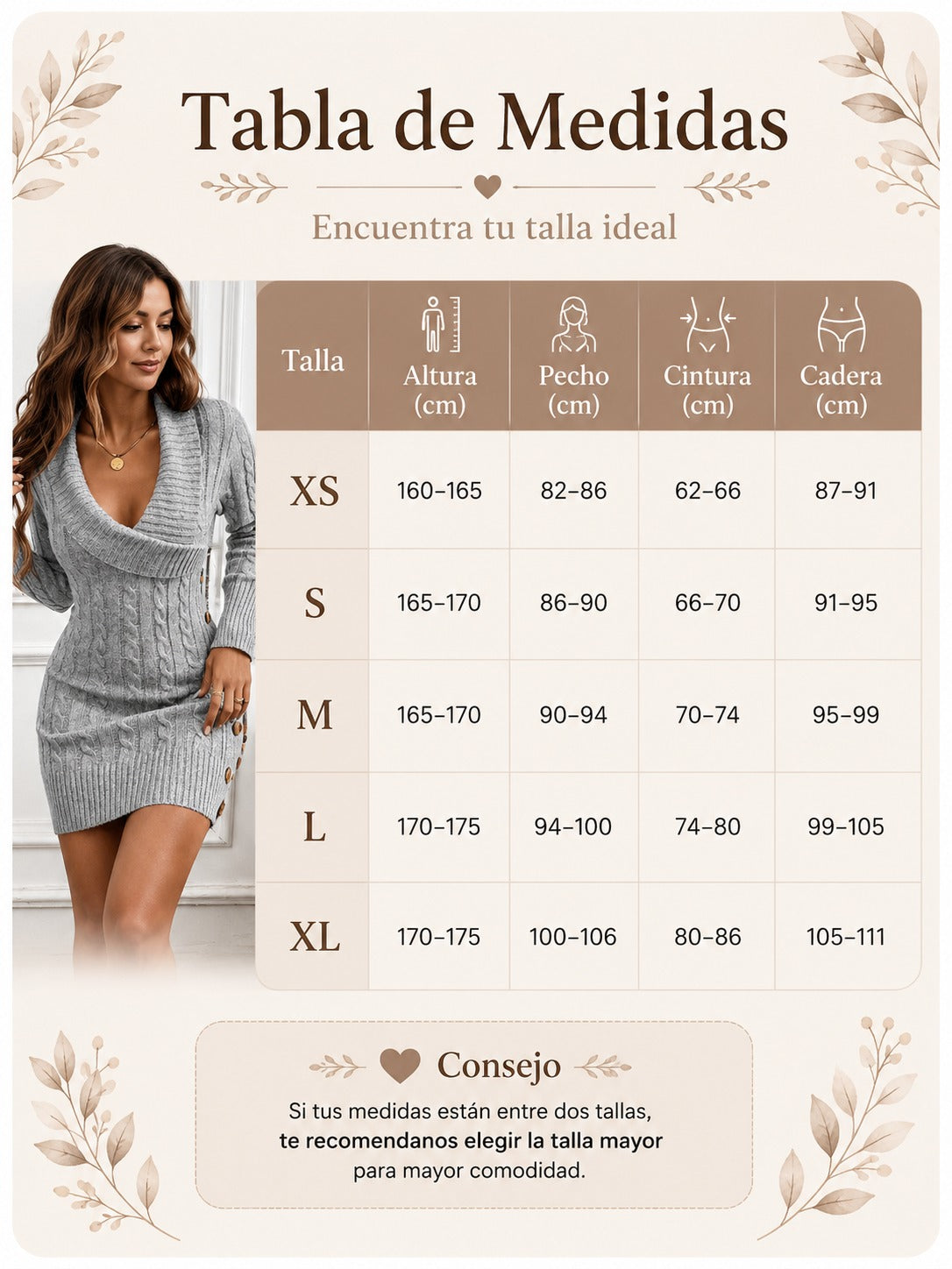 Serena | Vestido Suéter Cuello V