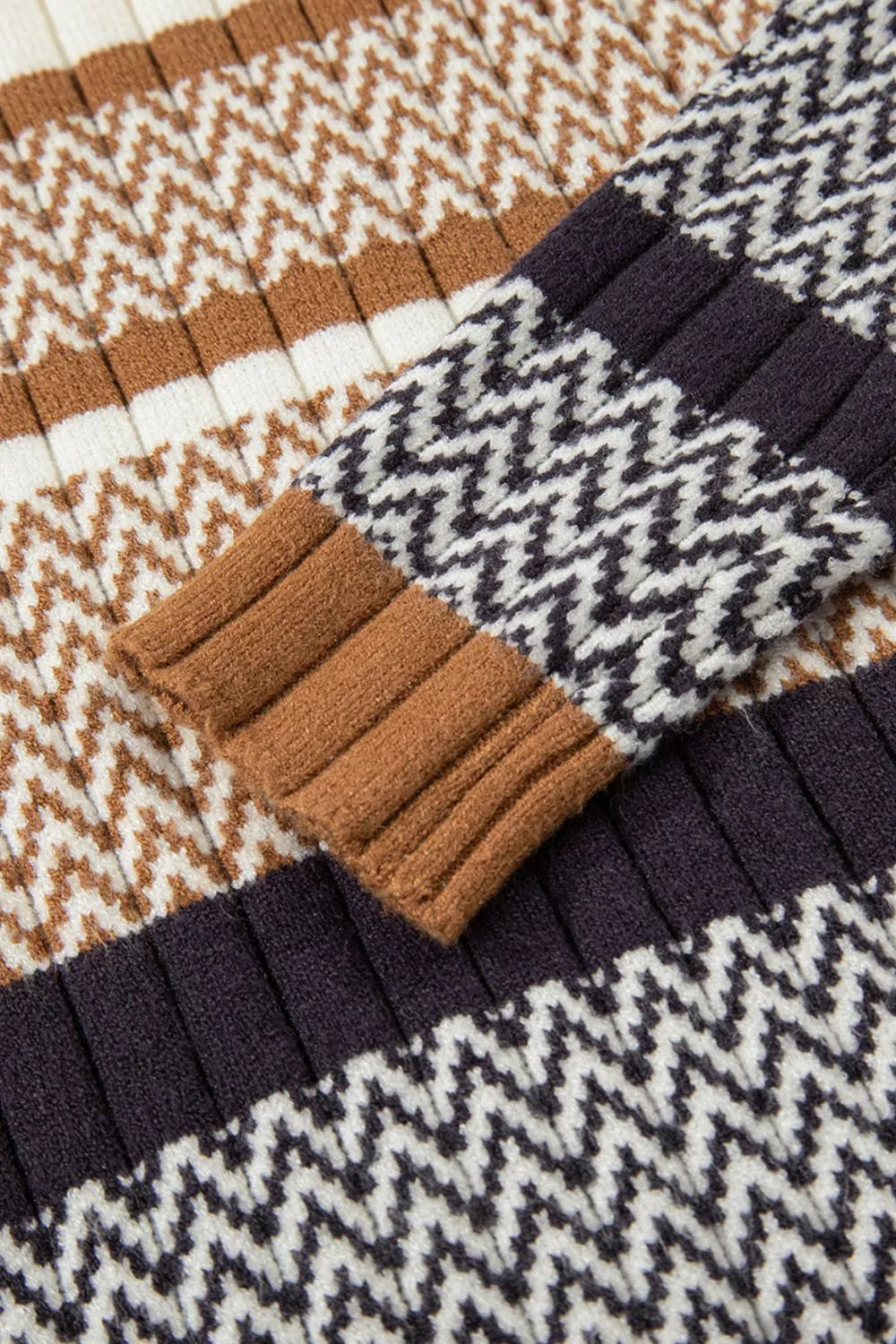 Dunia | Suéter Stripe Stylish Estampado Tejidoted Acanalado Trim Slim