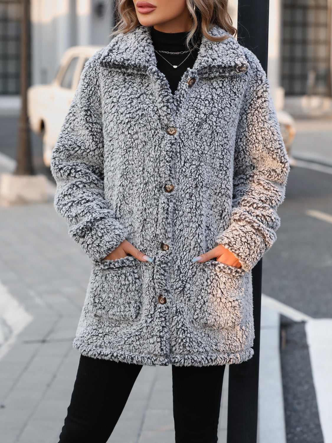 Mia | Chaqueta con Bolsillos - Negro