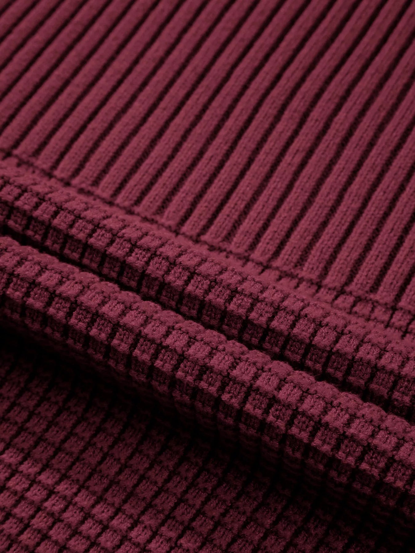 Domitila | Suéter Solid Color Mixed Tejido Texturizadoted Crew