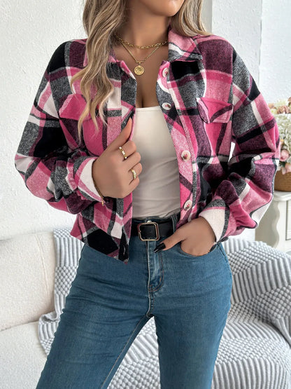 Esmeralda | Chaqueta Cuadros Clásica - Terracota