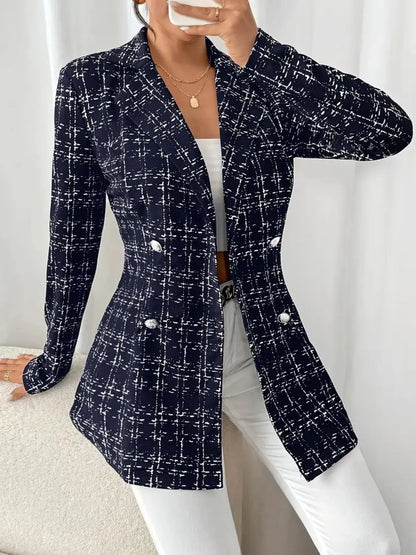 Katia | Blazer Tweed Doble Botonadura