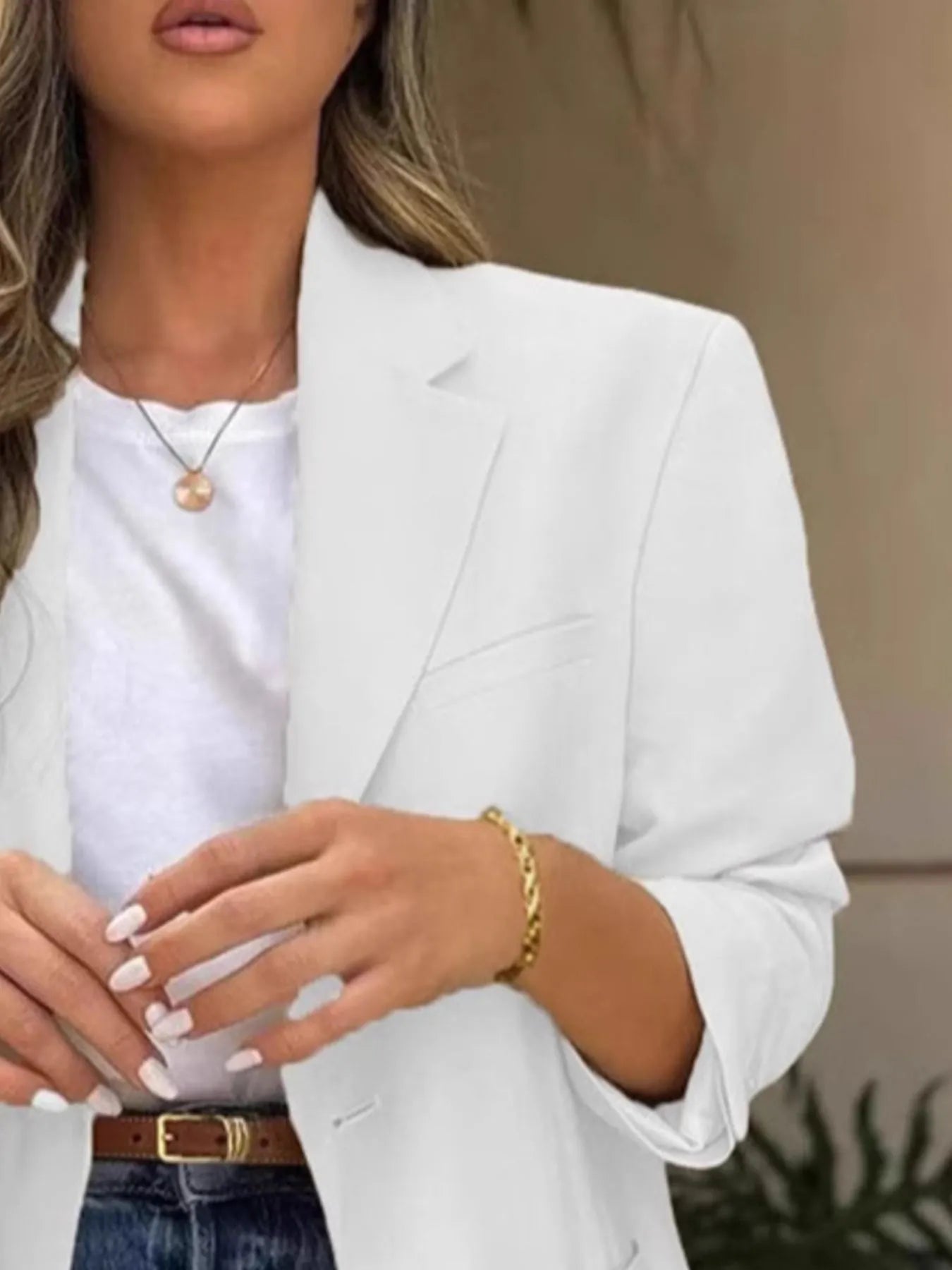 Heidi | Blazer con Bolsillos Cuello Solapa