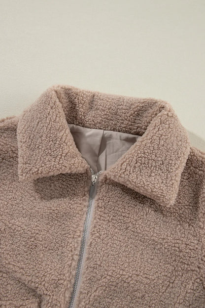 Zara | Chaqueta Polar Zip - Moca