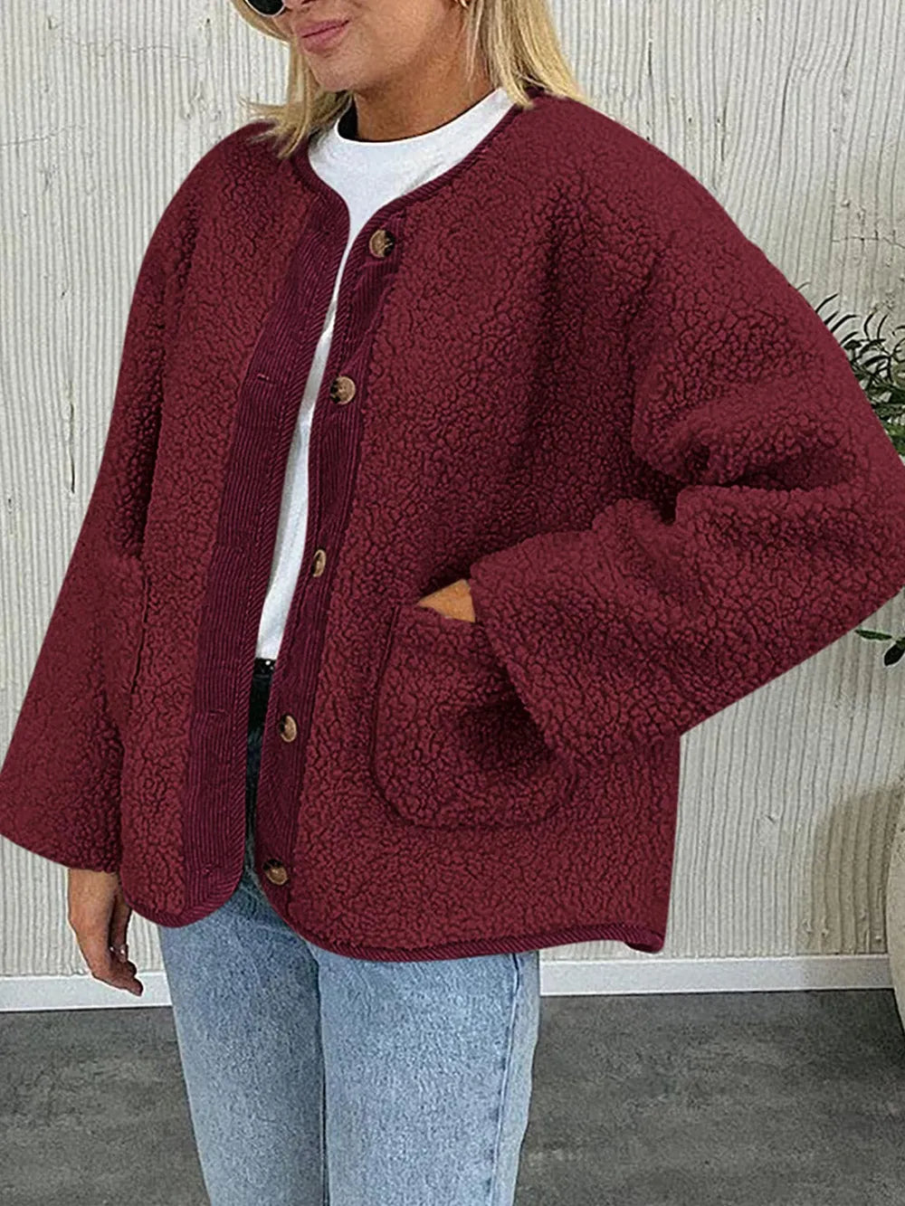 Regina | Chaqueta Sherpa Suave - Crema