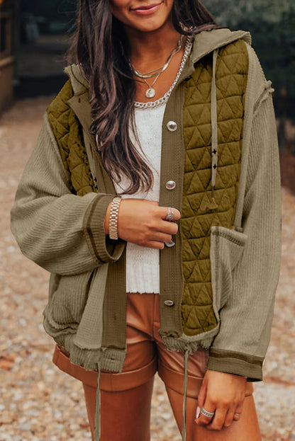 Macarena | Chaqueta Color Block - Oliva