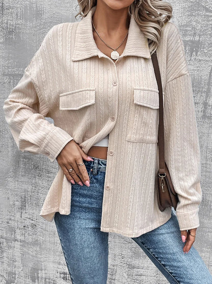 Natalia | Chaqueta Hombro Caído - Beige