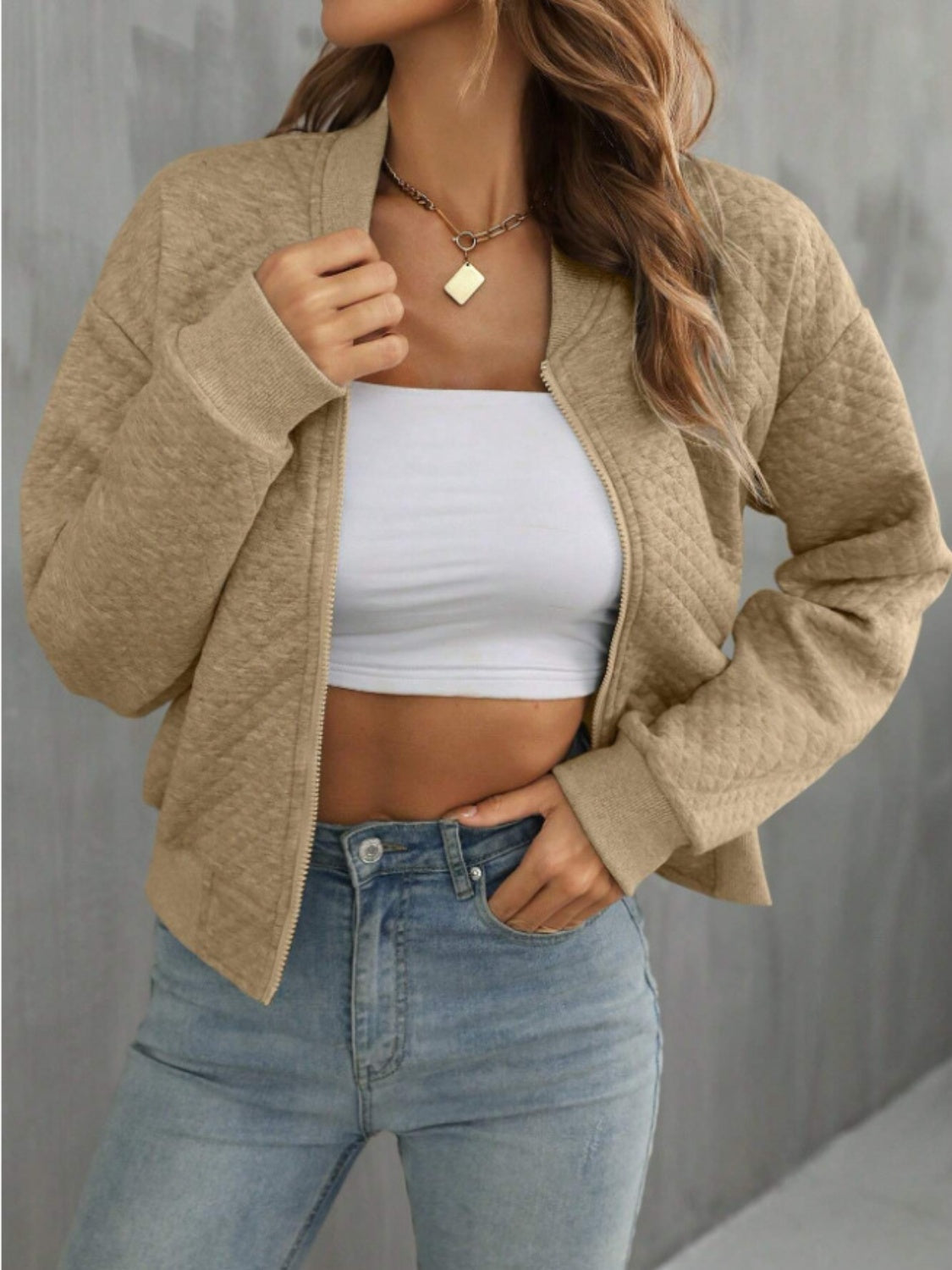 Abril | Chaqueta Polar Zip - Negro