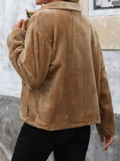 Sandra | Chaqueta Polar Zip - Camello