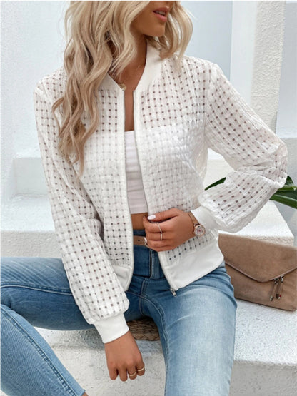 Ámbar | Chaqueta Polar Zip - Blanco