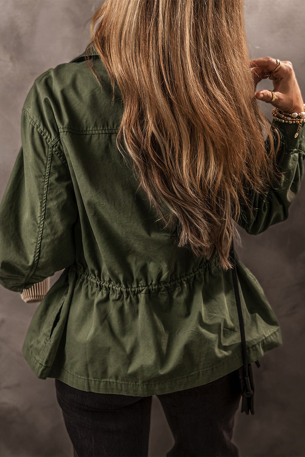 Alba | Chaqueta Polar Zip - Verde Militar