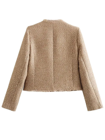 Patricia | Chaqueta con Bolsillos - Camello