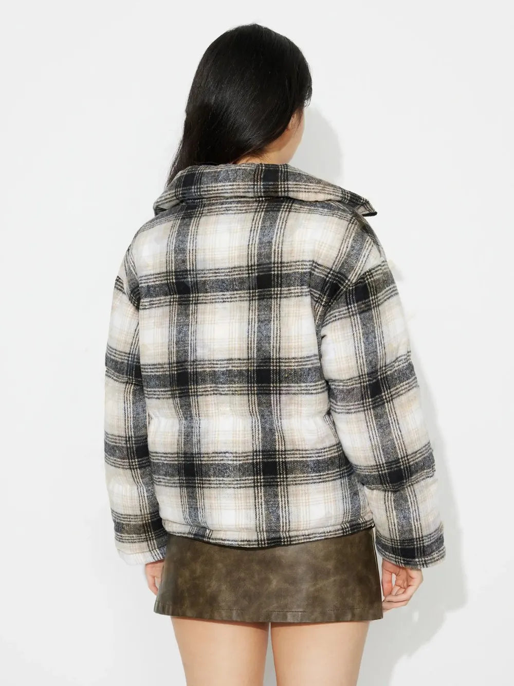 Minerva | Chaqueta Tartán Elegante - Gris