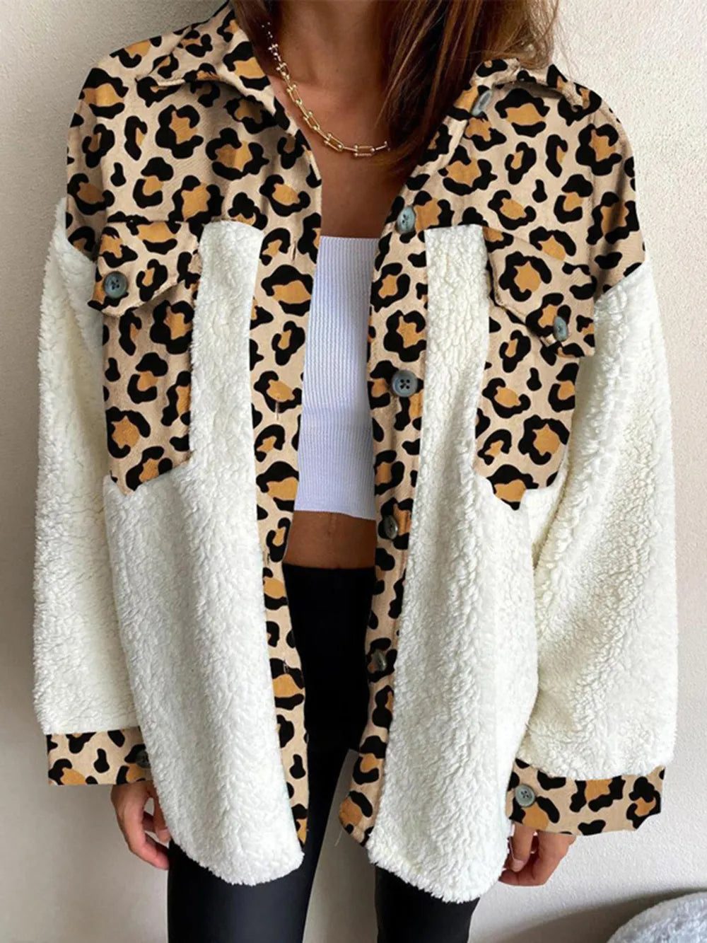 Isadora | Chaqueta Botonera Chic - Leopardo