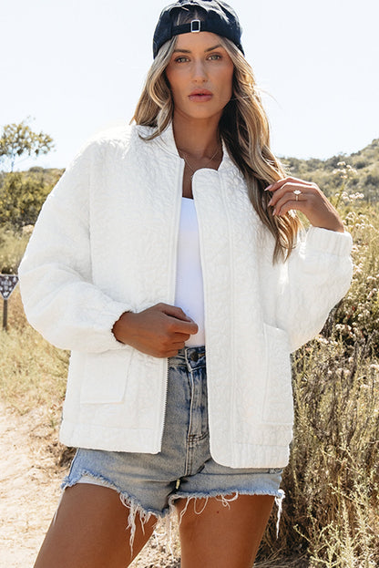 Coral | Chaqueta Cuello Estructurado - Blanco