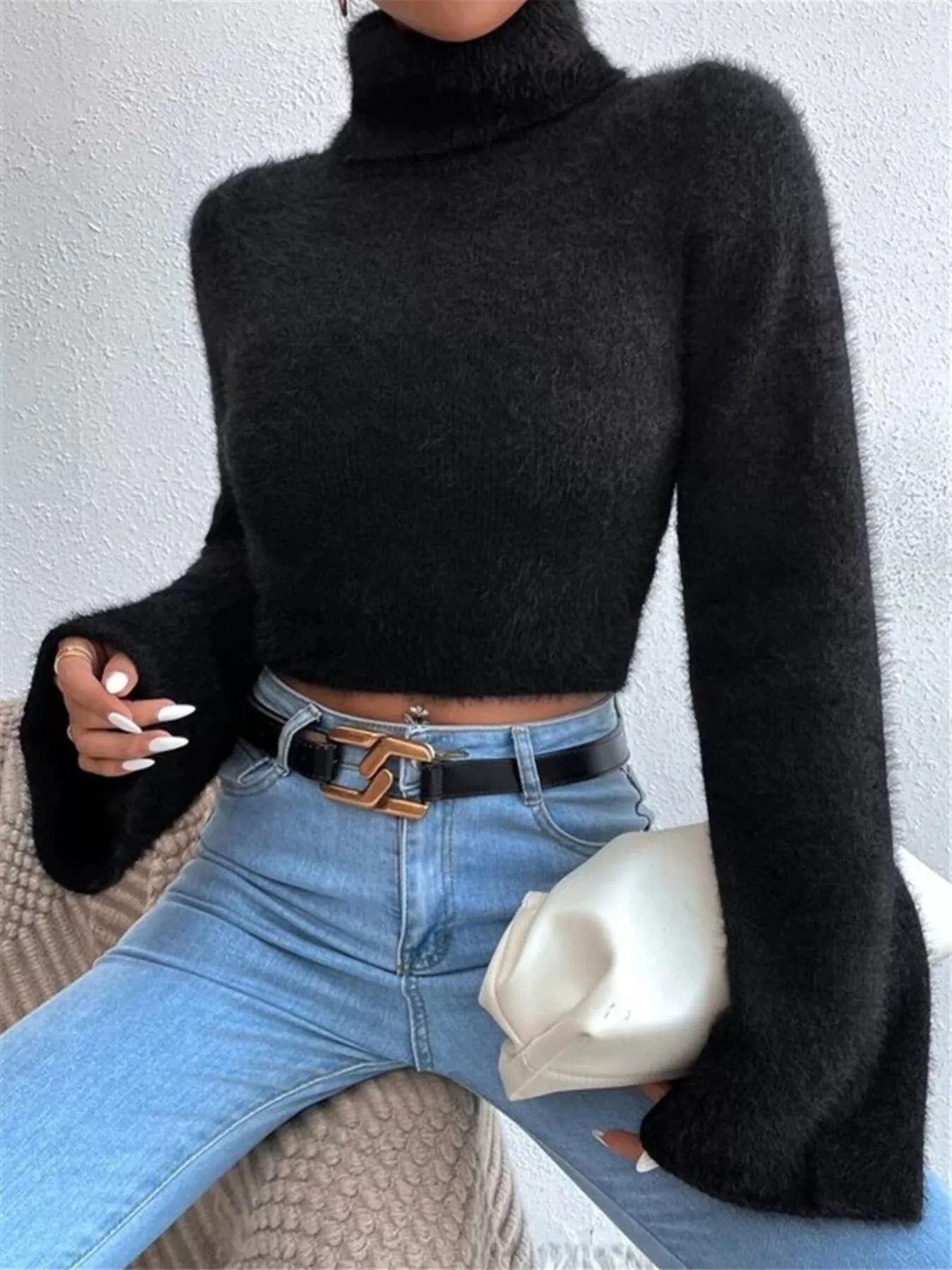Ernestina | Suéter Cuello Alto Flare