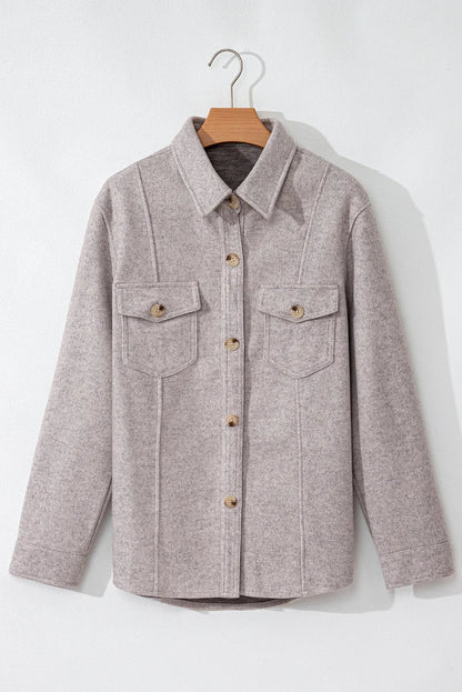 Lorena | Chaqueta Cuello Estructurado - Dust Storm