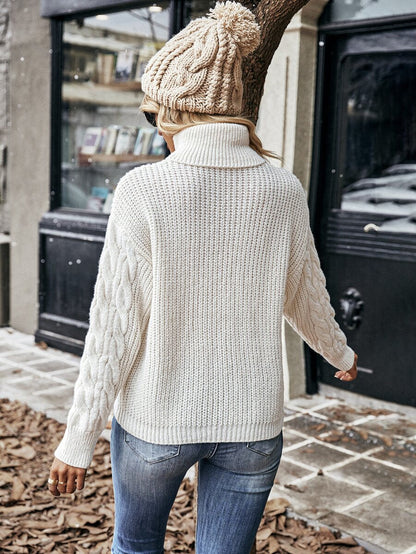 Cozy | Suéter Trenzado Cuello Alto