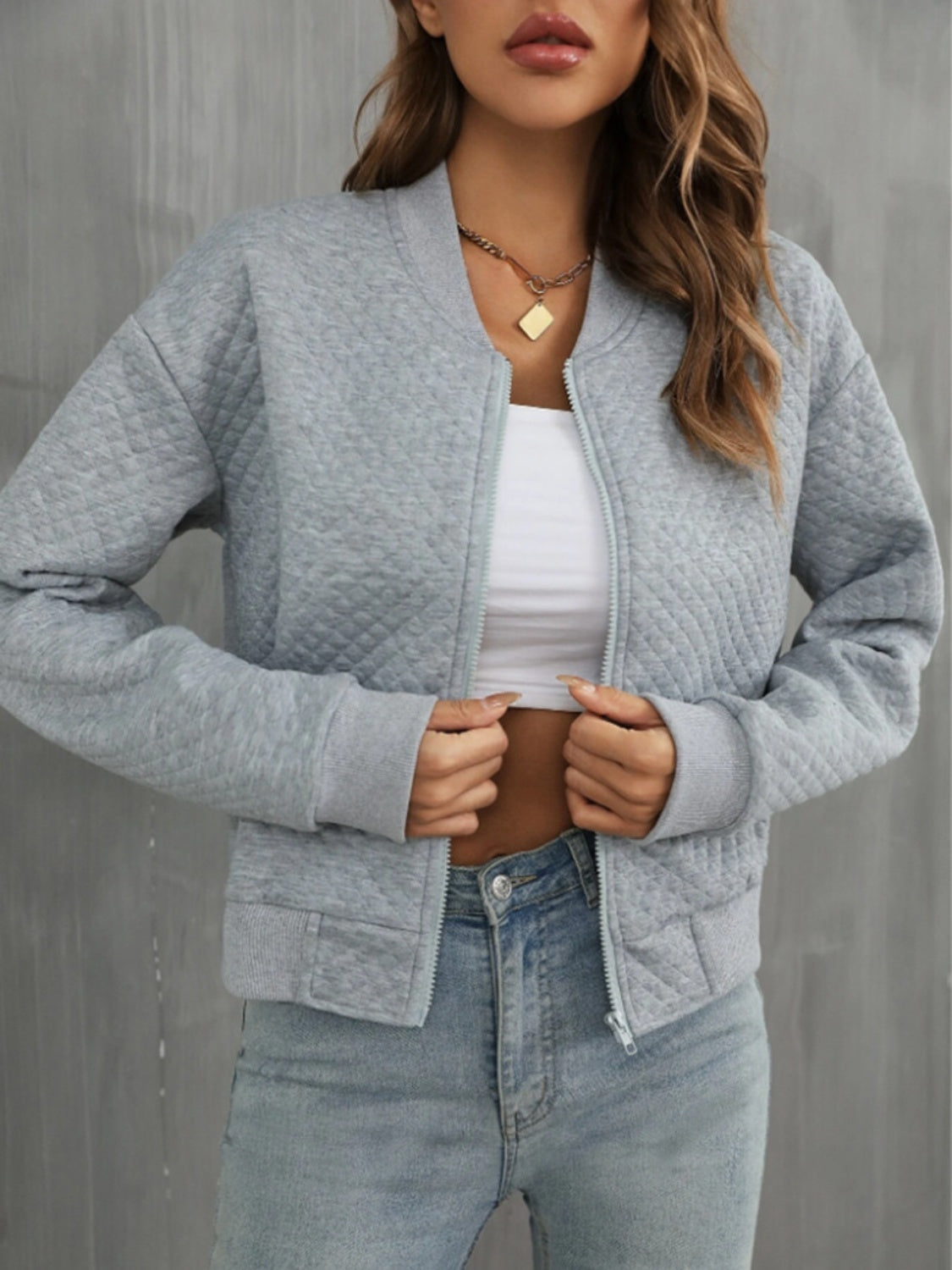 Abril | Chaqueta Polar Zip - Negro