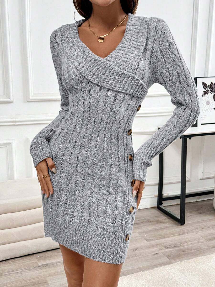 Serena | Vestido Suéter Cuello V
