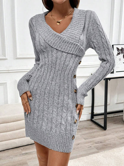 Serena | Vestido Suéter Cuello V
