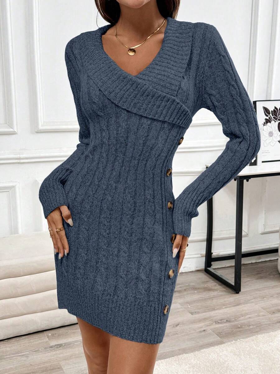 Serena | Vestido Suéter Cuello V