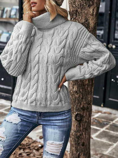 Cozy | Suéter Trenzado Cuello Alto