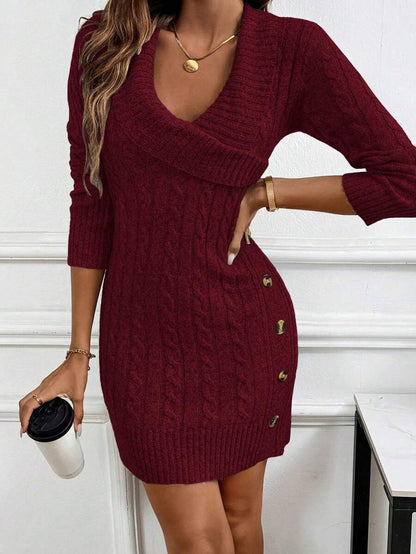 Serena | Vestido Suéter Cuello V
