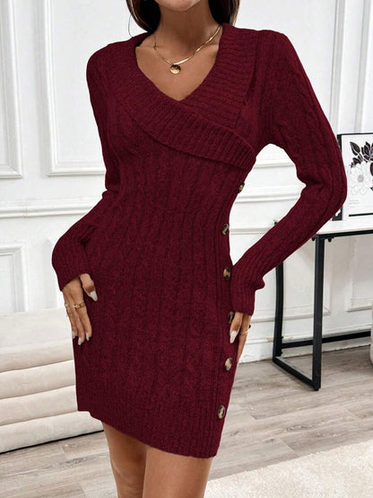 Serena | Vestido Suéter Cuello V