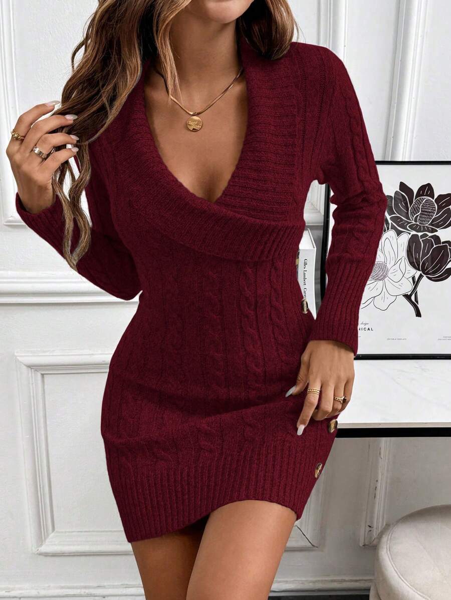 Serena | Vestido Suéter Cuello V