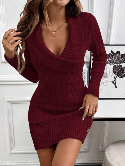 Serena | Vestido Suéter Cuello V