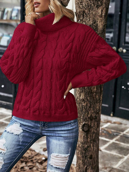 Cozy | Suéter Trenzado Cuello Alto