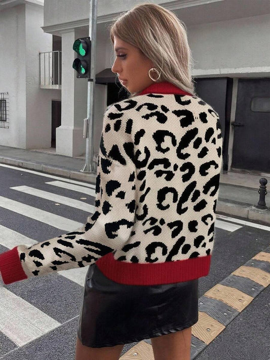 Salvaje | Suéter Animal Print Ribete