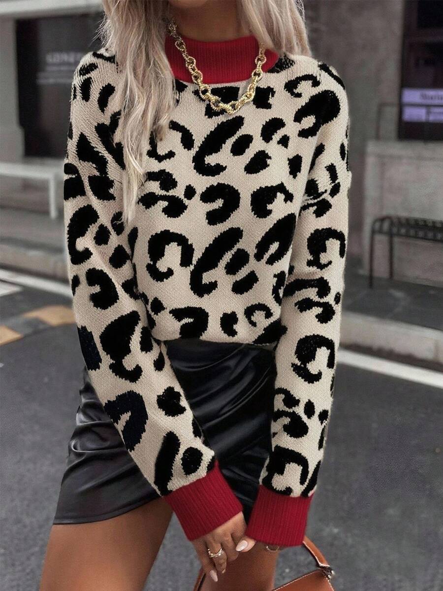 Salvaje | Suéter Animal Print Ribete