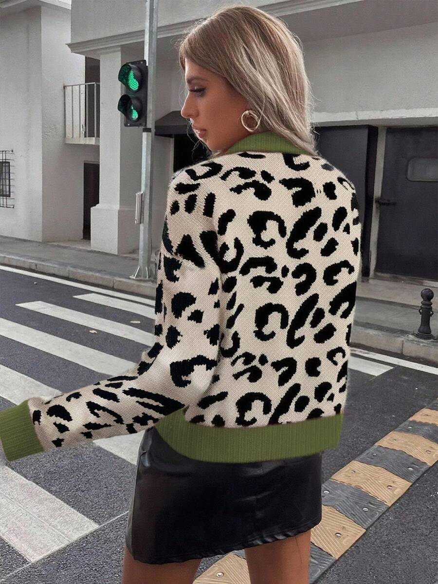 Salvaje | Suéter Animal Print Ribete