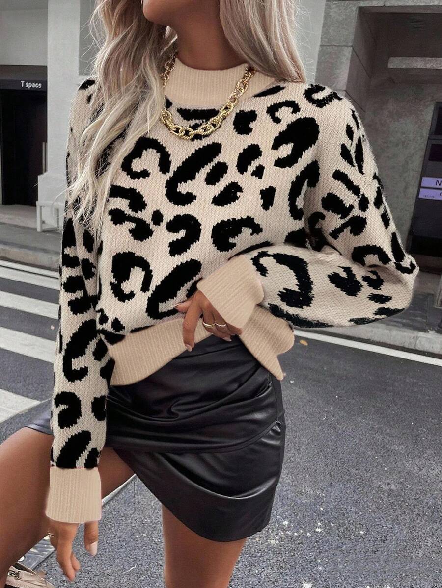 Salvaje | Suéter Animal Print Ribete