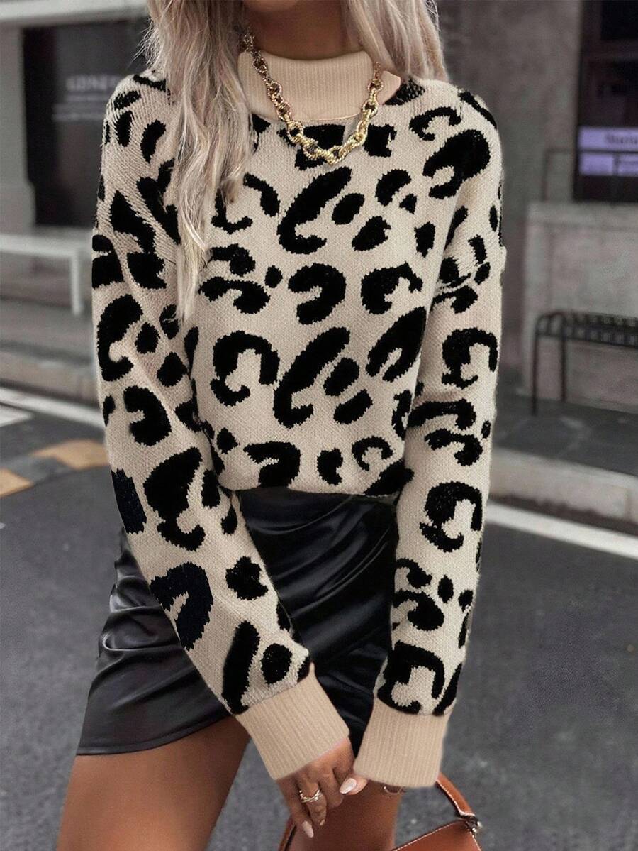 Salvaje | Suéter Animal Print Ribete
