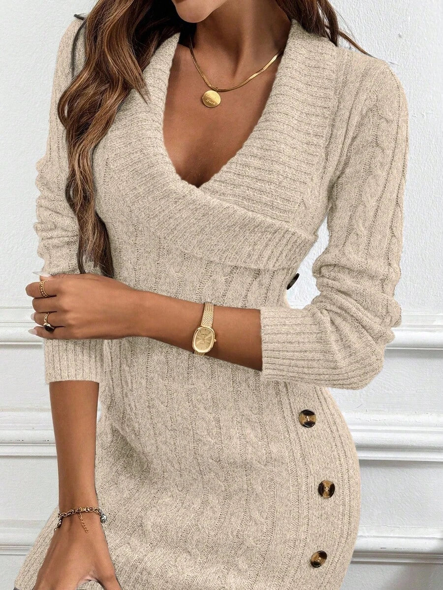 Serena | Vestido Suéter Cuello V