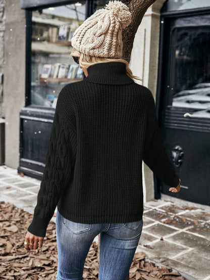 Cozy | Suéter Trenzado Cuello Alto