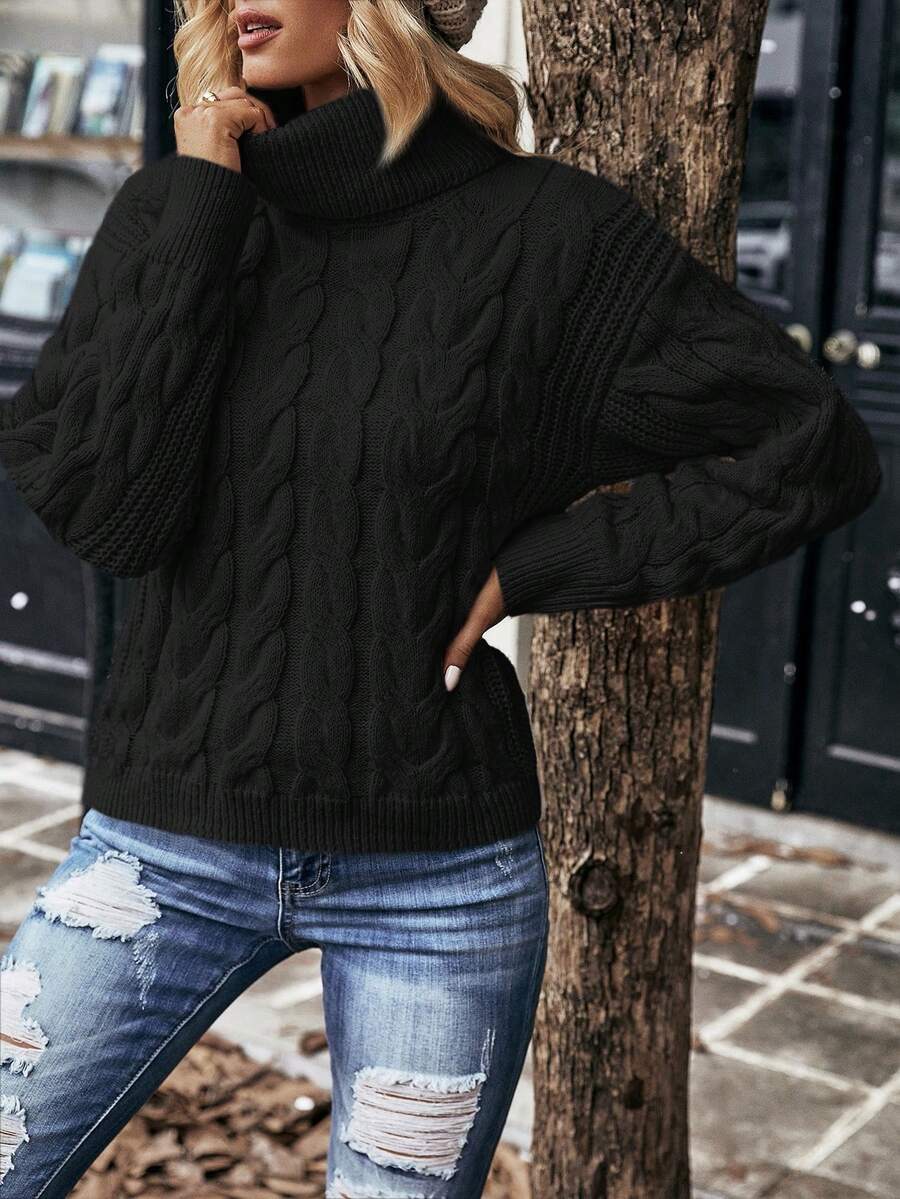 Cozy | Suéter Trenzado Cuello Alto