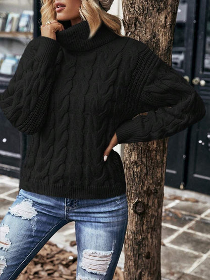 Cozy | Suéter Trenzado Cuello Alto
