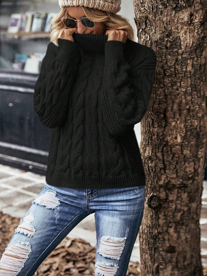 Cozy | Suéter Trenzado Cuello Alto