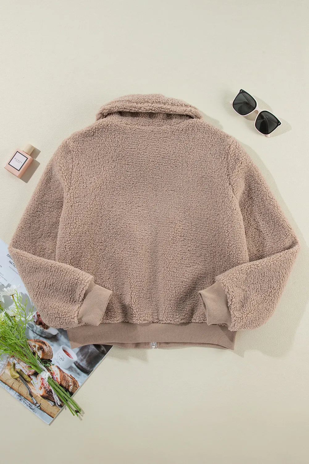 Zara | Chaqueta Polar Zip - Moca