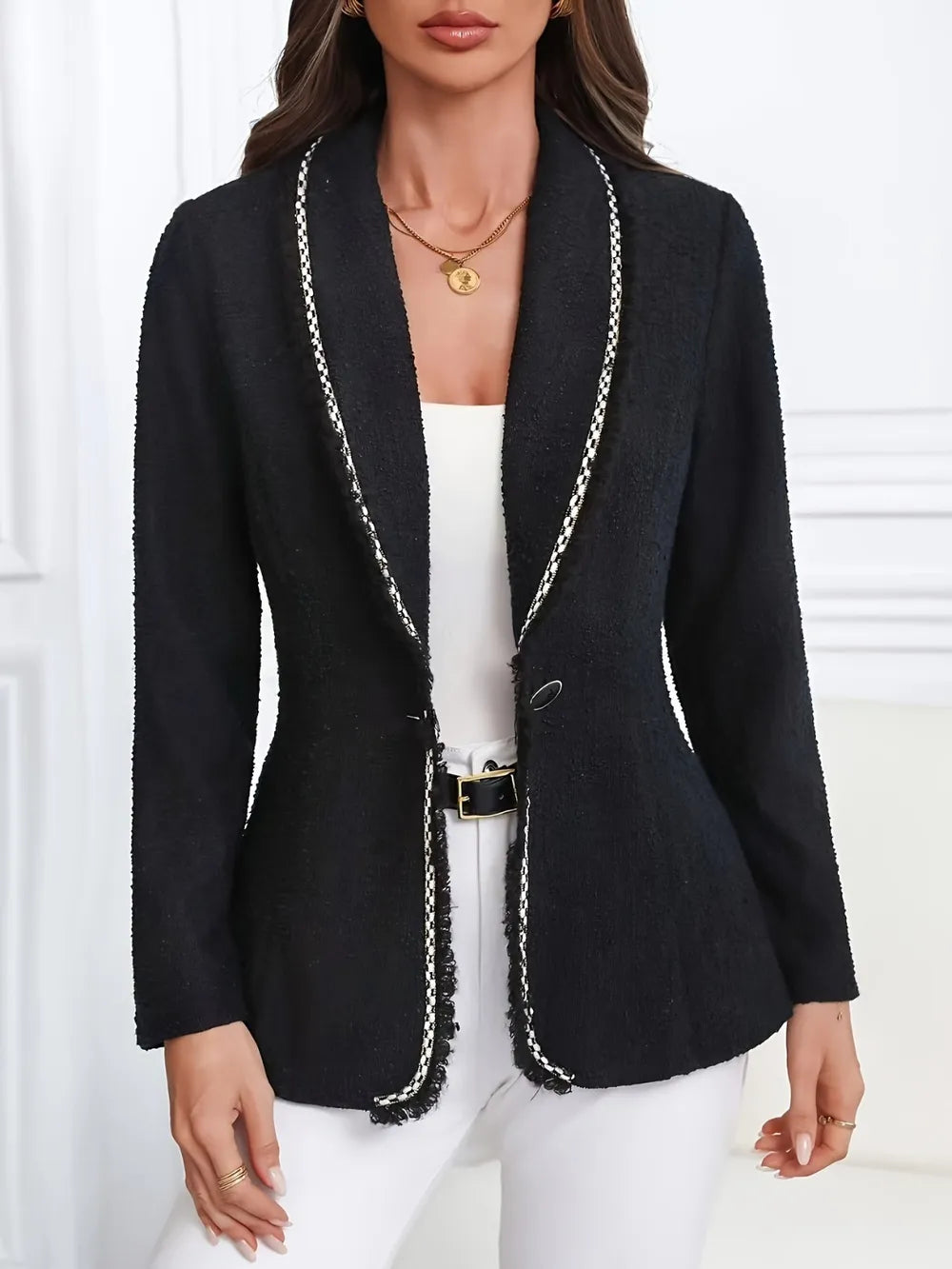 Jana | Blazer Cuello Solapa Un Botonadura