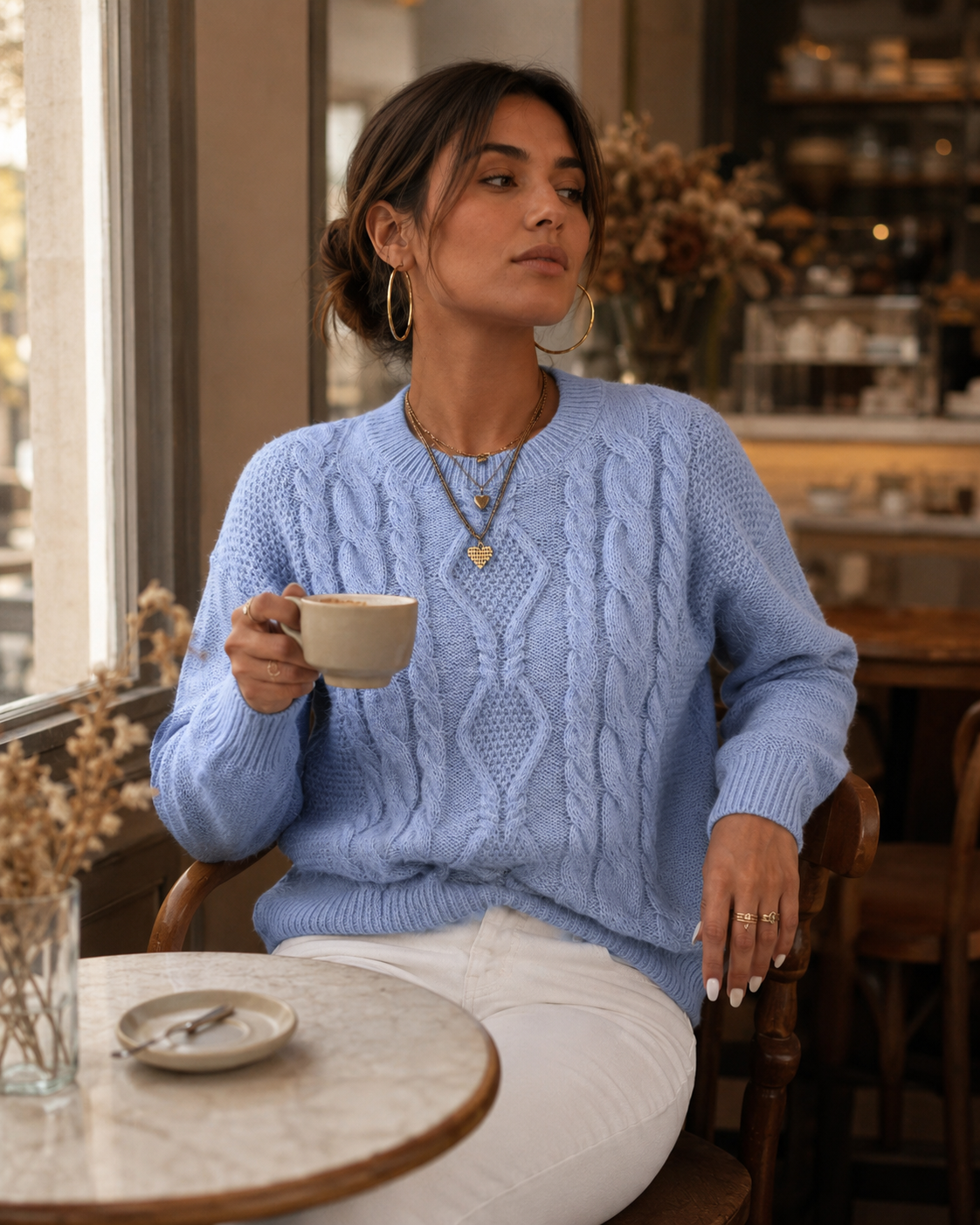 SkyBlue | Suéter Trenzado