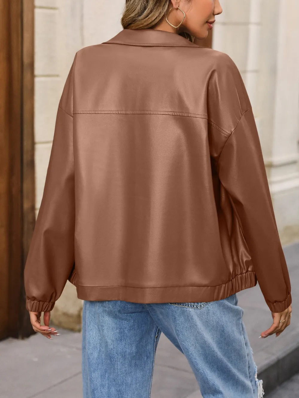Claudia | Chaqueta Polar Zip - Café
