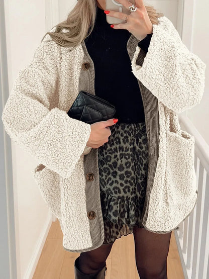 Regina | Chaqueta Sherpa Suave - Crema