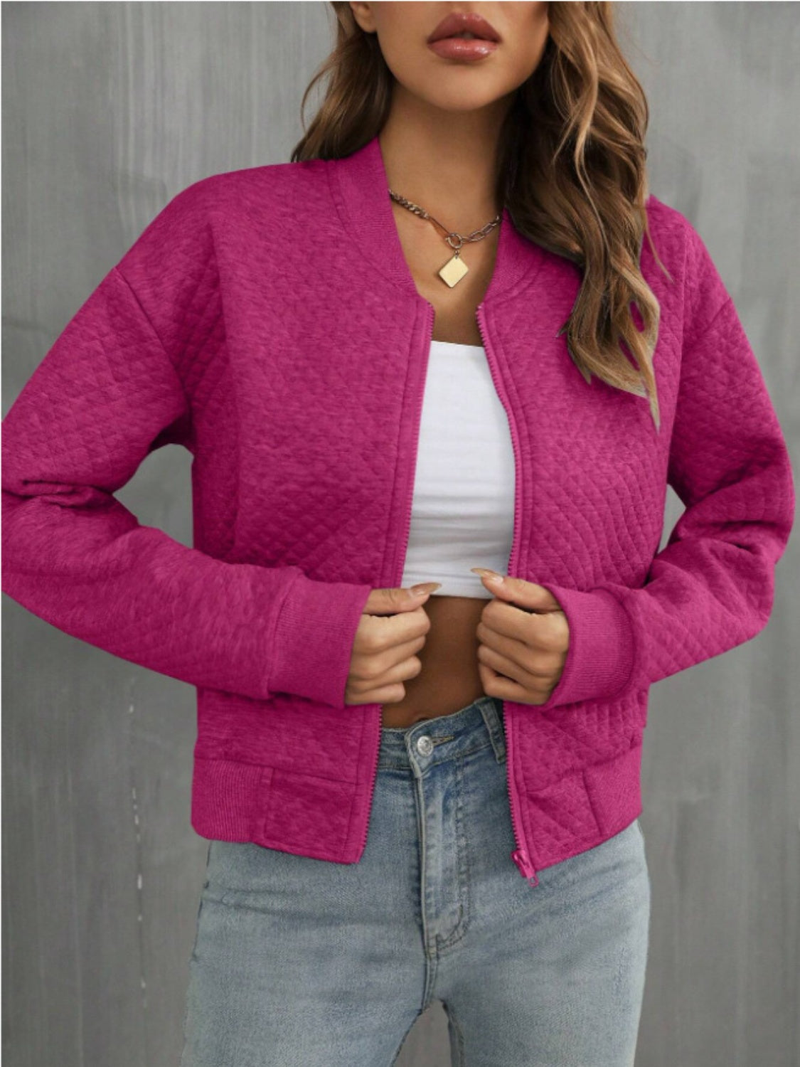 Abril | Chaqueta Polar Zip - Negro
