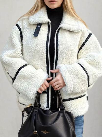 Belén | Chaqueta Polar Zip - Blanco