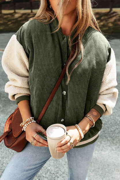 Cristina | Chaqueta Cuello Estructurado - Moss
